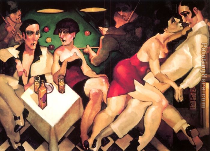 Bar in Copacabana painting - Juarez Machado Bar in Copacabana art painting